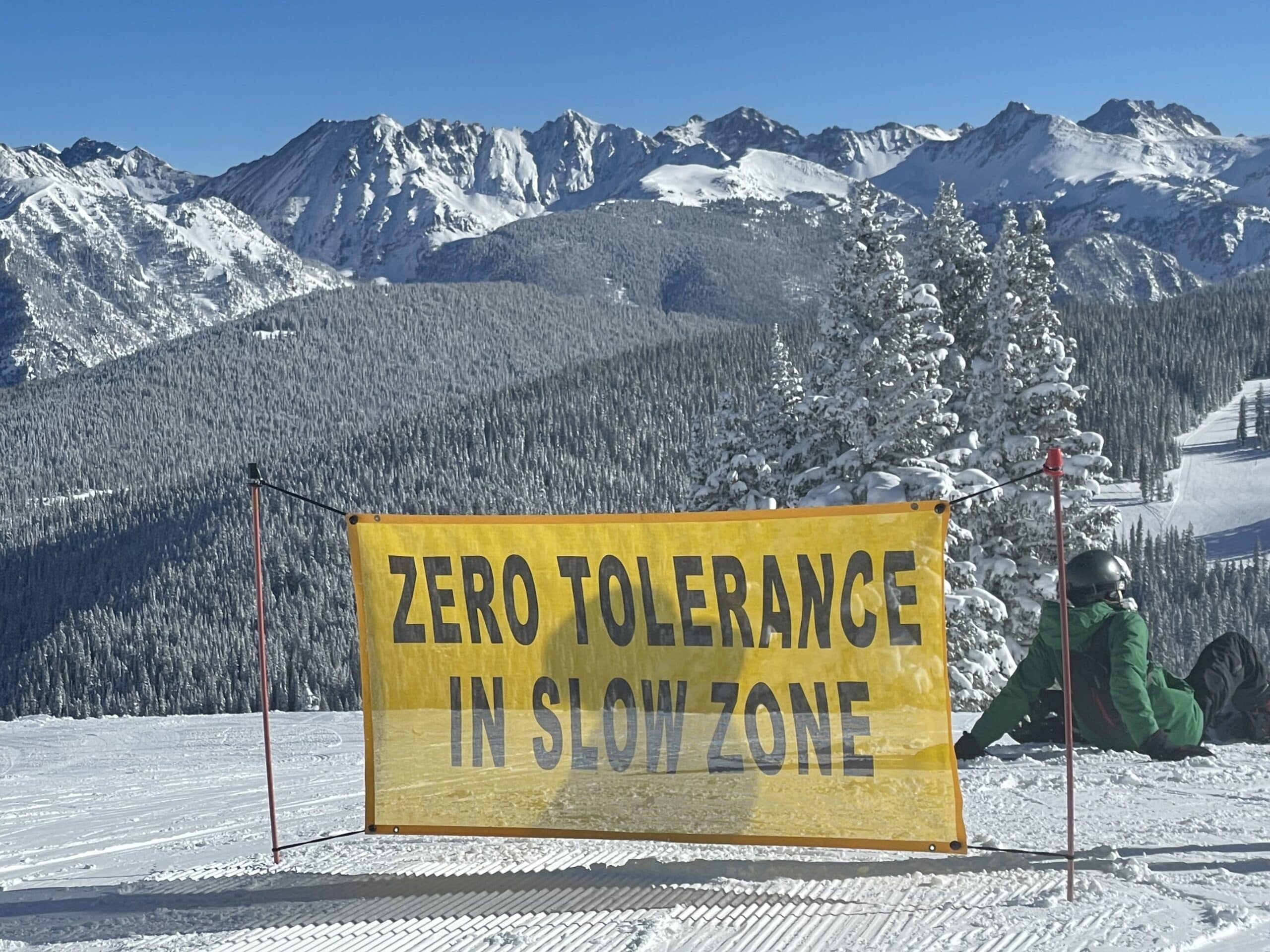 Ski safety slow zone